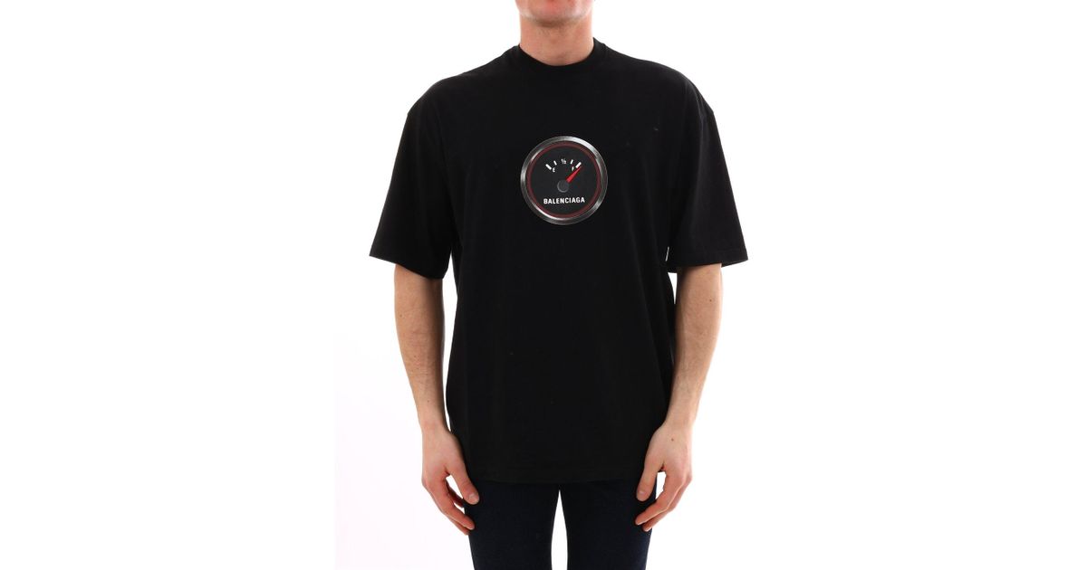 Balenciaga Cotton Speedometer Print T-shirt in Black for Men | Lyst