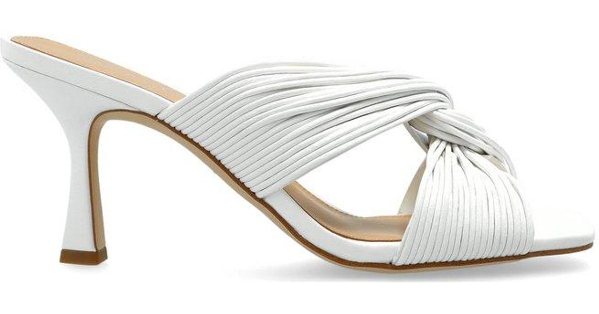 【送料&関税込】Michael Kors Alessia Mule In White Leather MICHAEL Michael Kors Alessia Mule Sandals in White | Lyst Canada