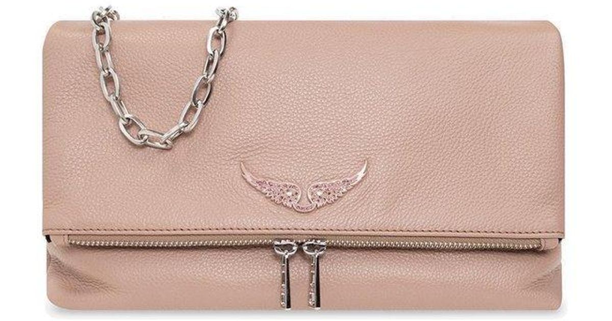 Zadig &amp; Voltaire 'rocky' Shoulder Bag in Pink | Lyst