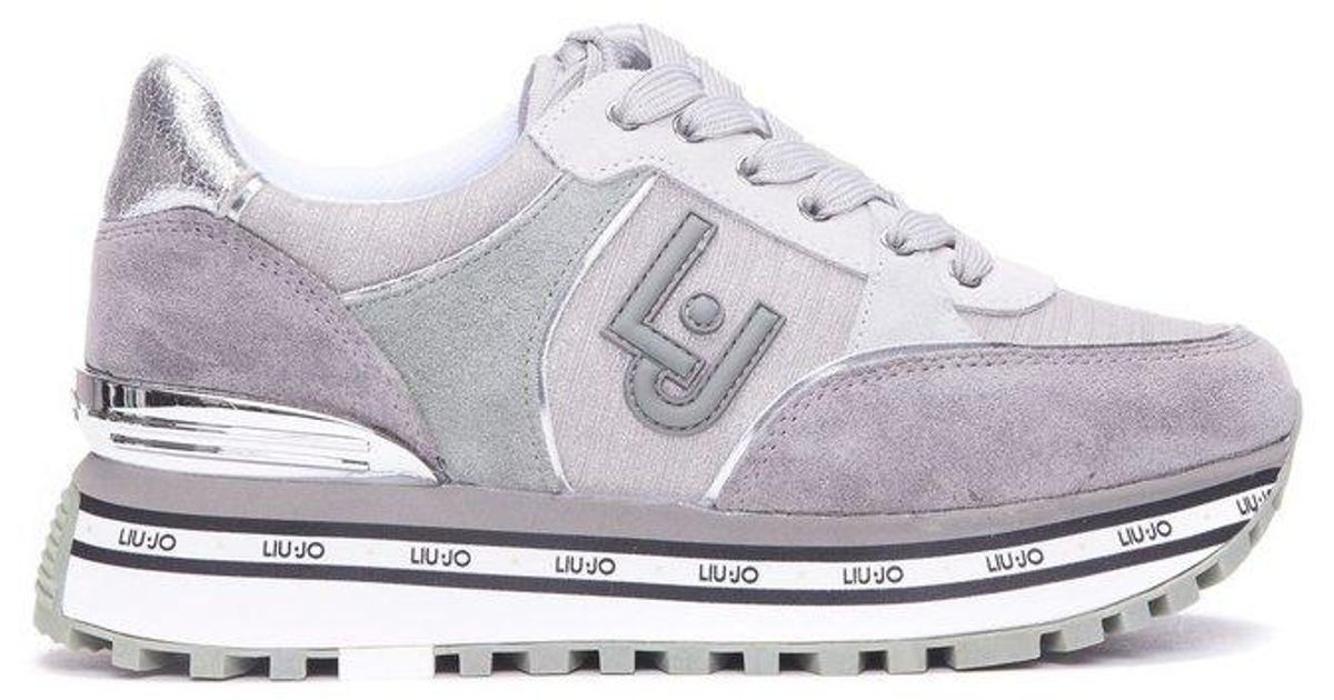 Liu Jo Logo Plaque Lace-up Sneakers in White | Lyst