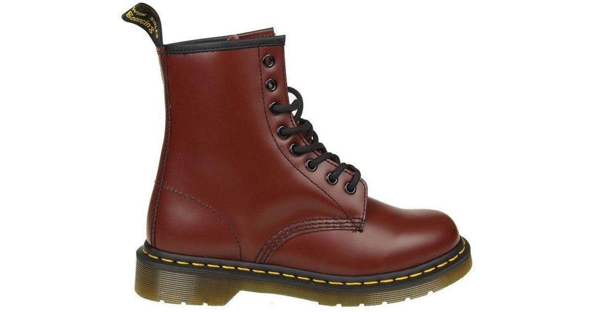 Dr. Martens Dr.martens Smooth Boots In Cherry Color Leather in Brown for Men Lyst