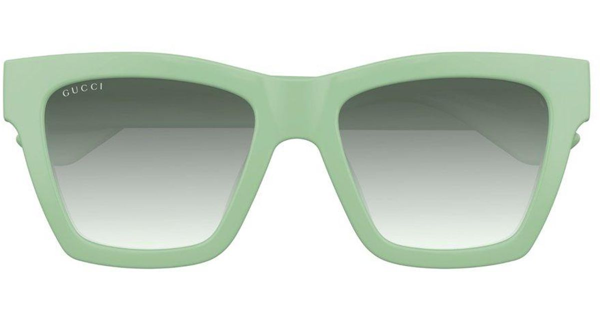 Gucci Squareframe Sunglasses in Green Lyst UK