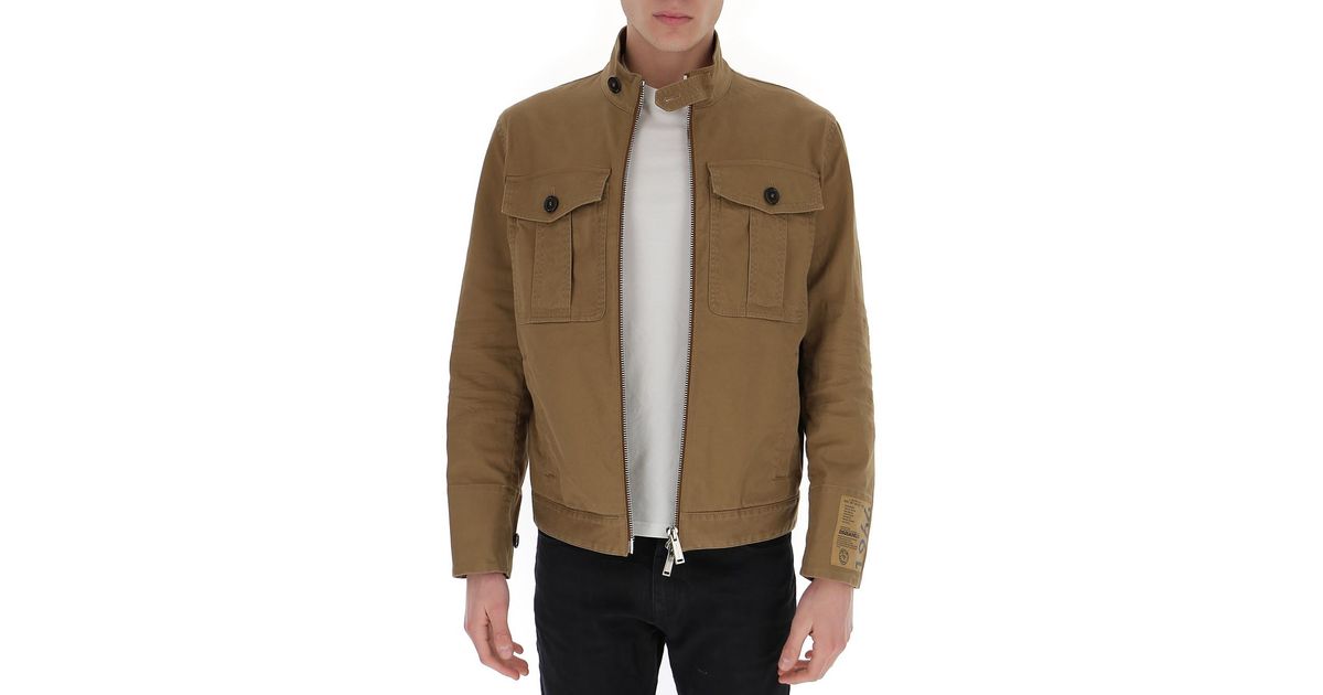 beige military jacket