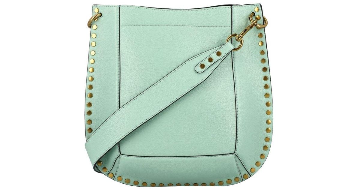 Isabel Marant Leather Oskan Logo Detailed Crossbody Bag in Green Lyst UK