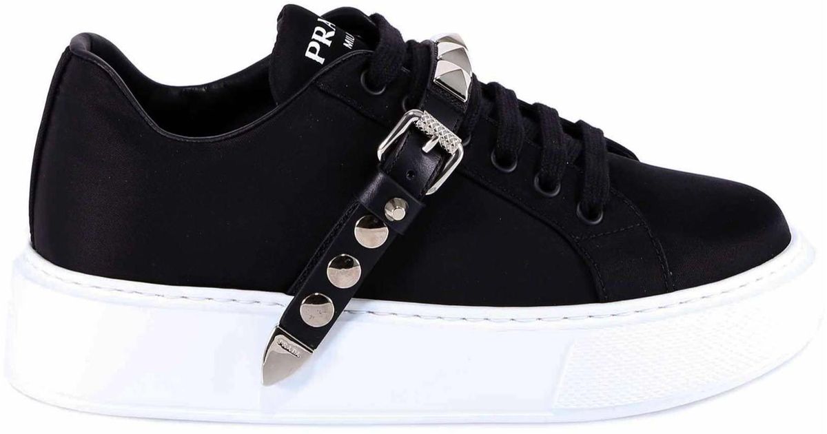 prada studded strap sneakers