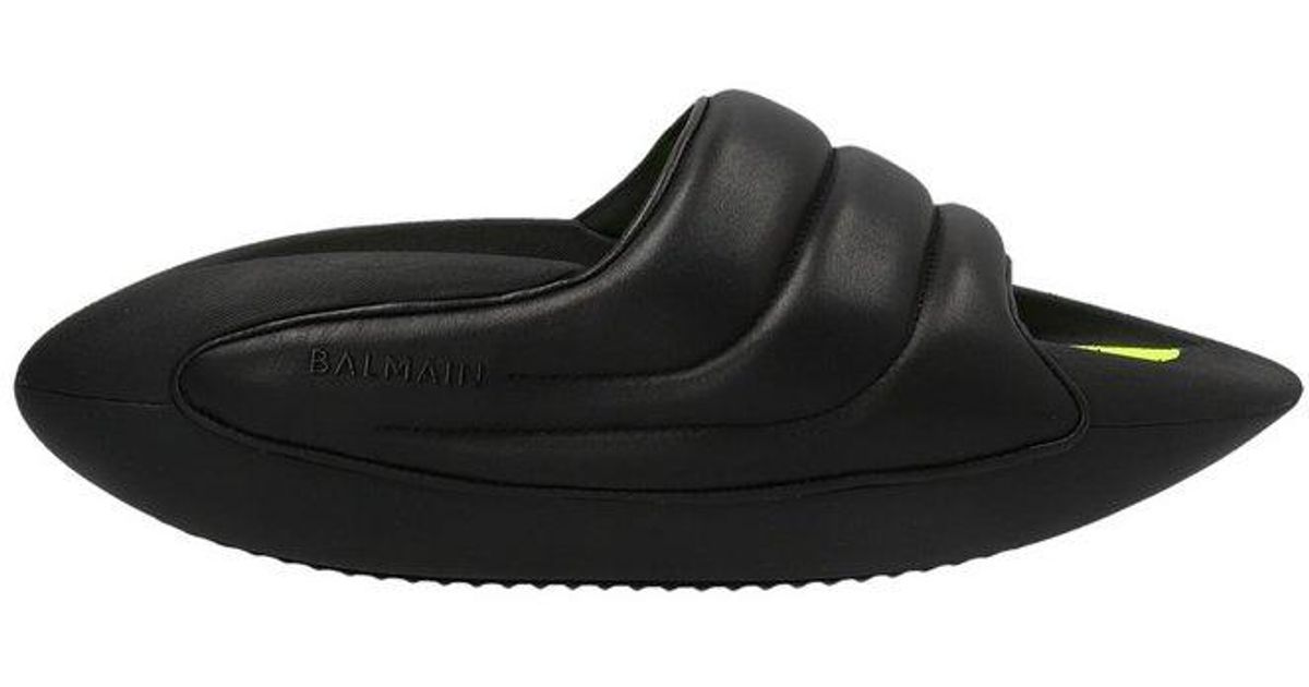 balmain slides puffy