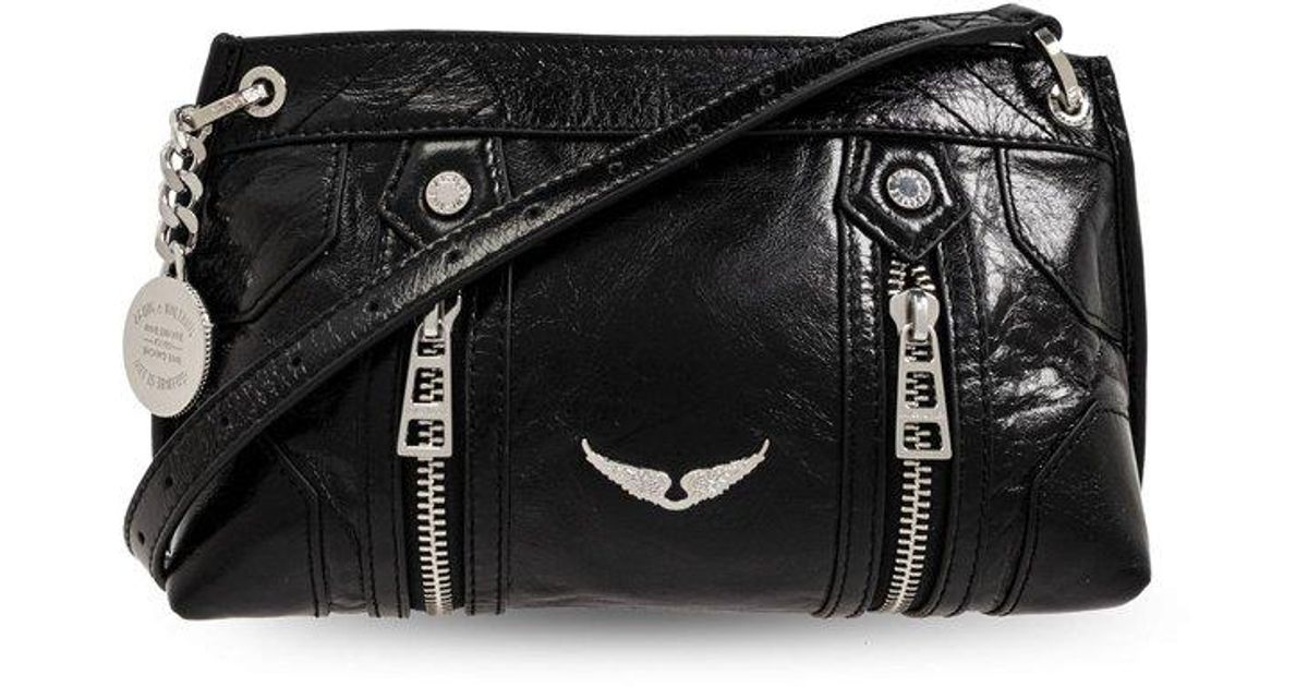 Zadig &amp; Voltaire Sunny Mood Shoulder Bag in Black | Lyst