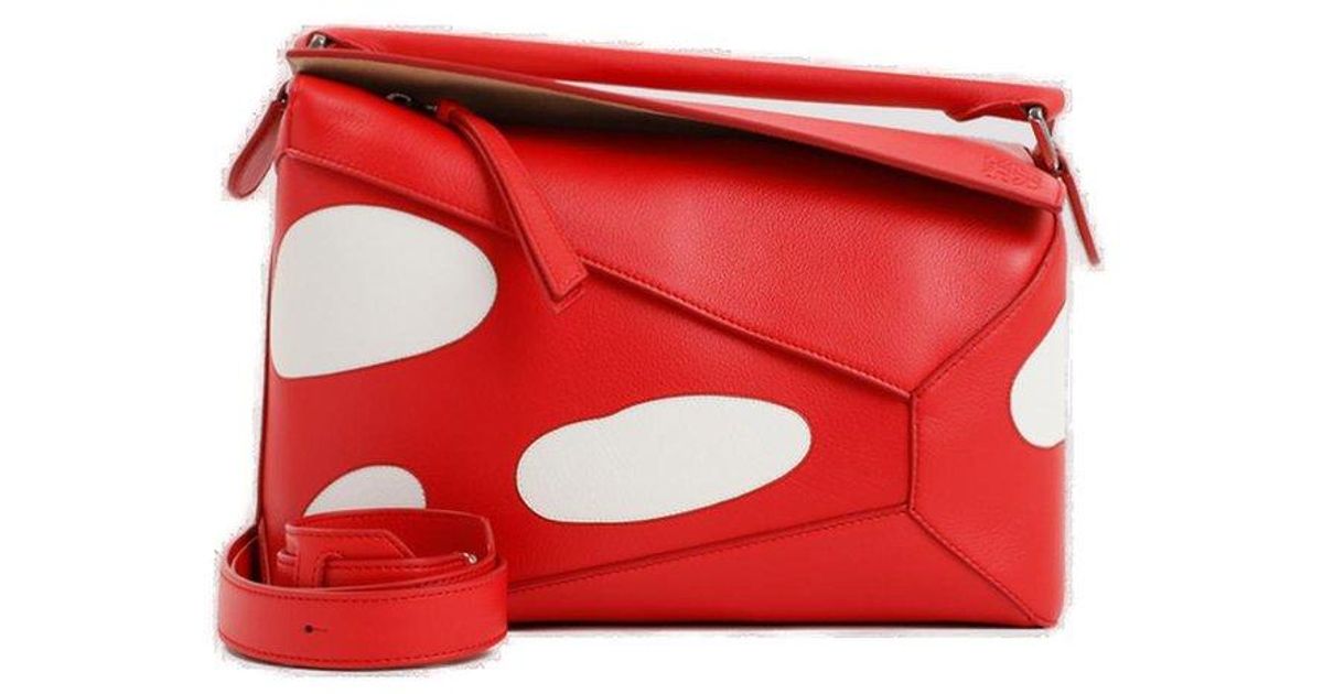 Loewe Puzzle Edge Mushroom Shoulder Bag in Red for Men Lyst