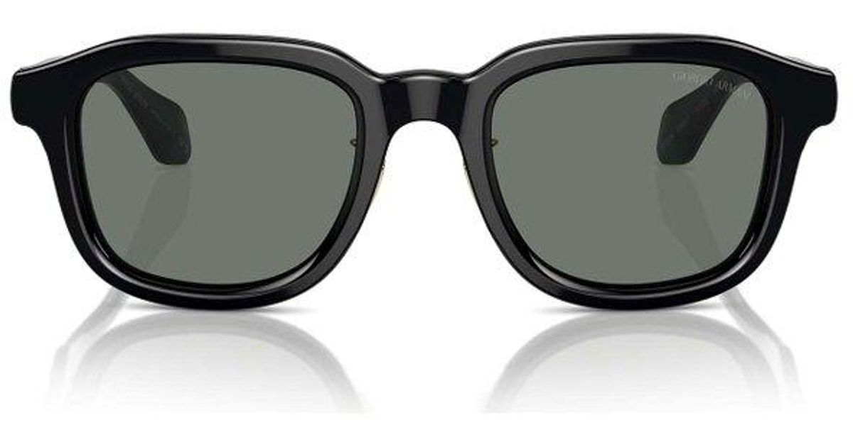 Armani Rectangular Frame Sunglasses in Grey for Men Lyst UK