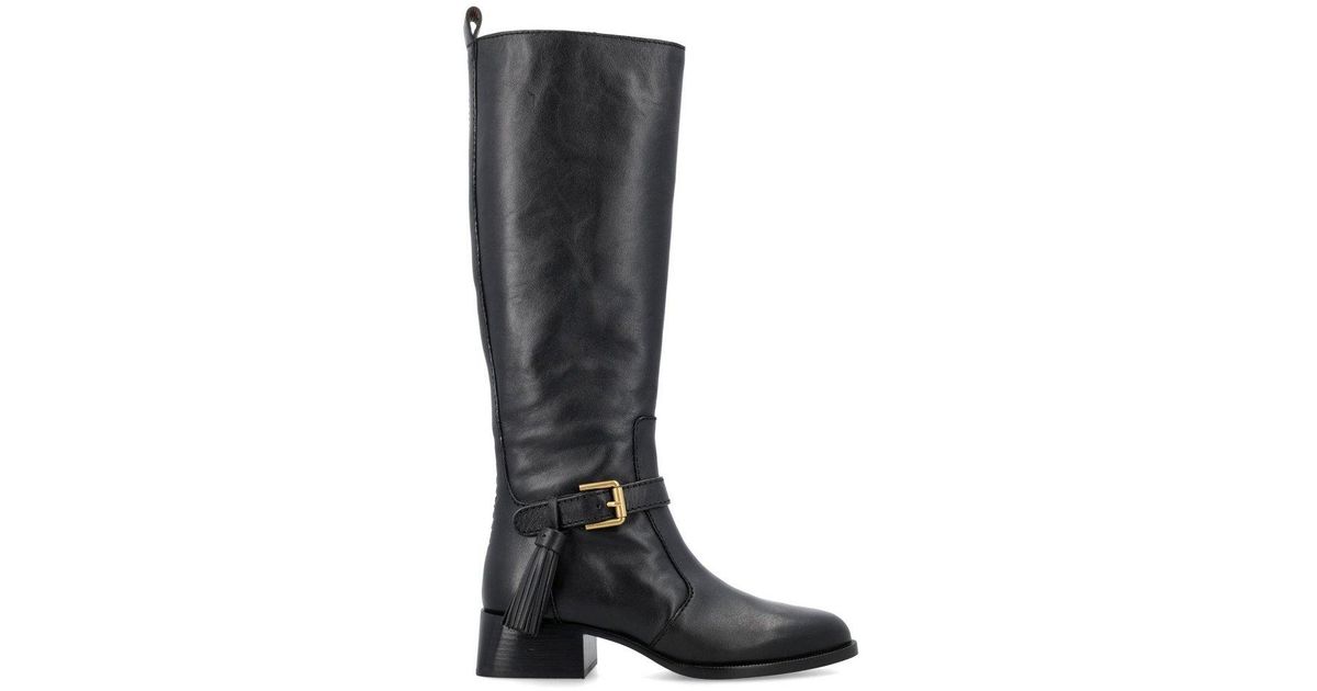 See By Chloé Leather Lory Tassel Boots in Black | Lyst Canada