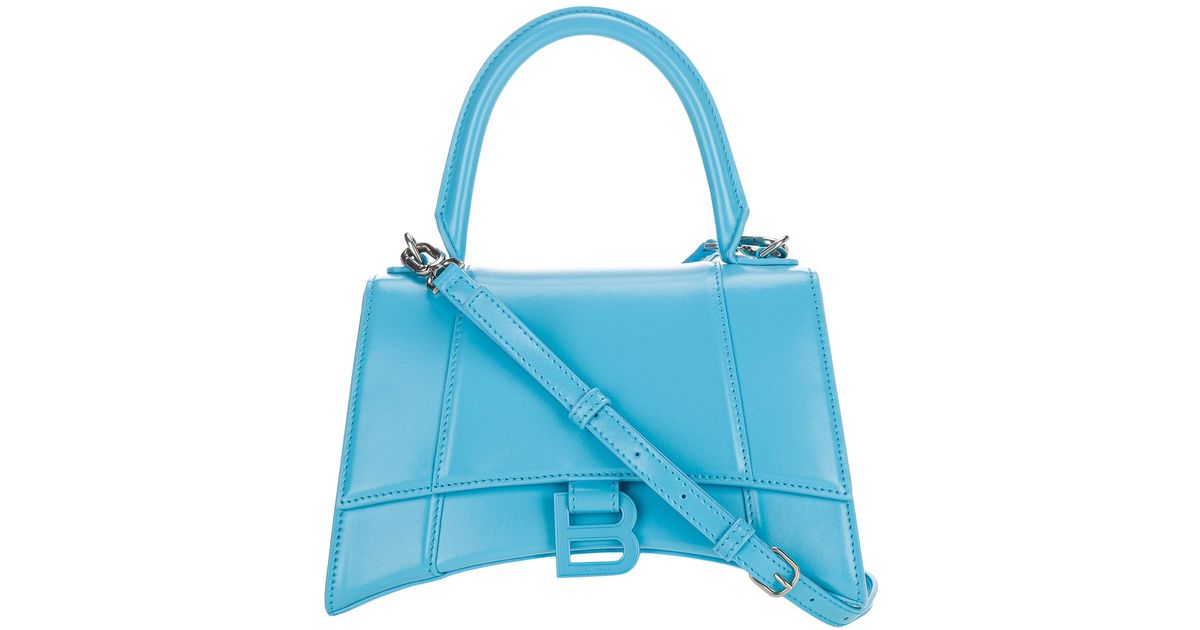 Balenciaga Hourglass Small Top Handle Bag in Blue Lyst