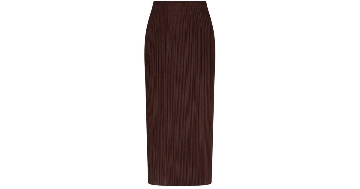 MONTHLY COLORS : MARCH Skirt Dark Brown – ISSEY MIYAKE EU