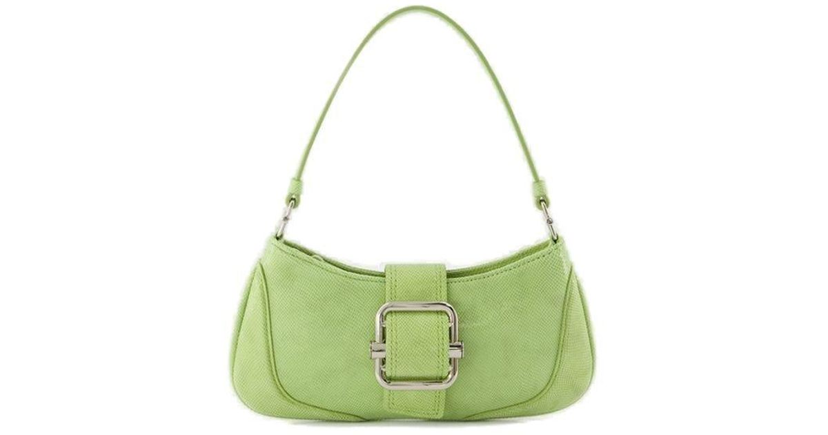 OSOI Buckle Detailed Shoulder Bag in Green Lyst