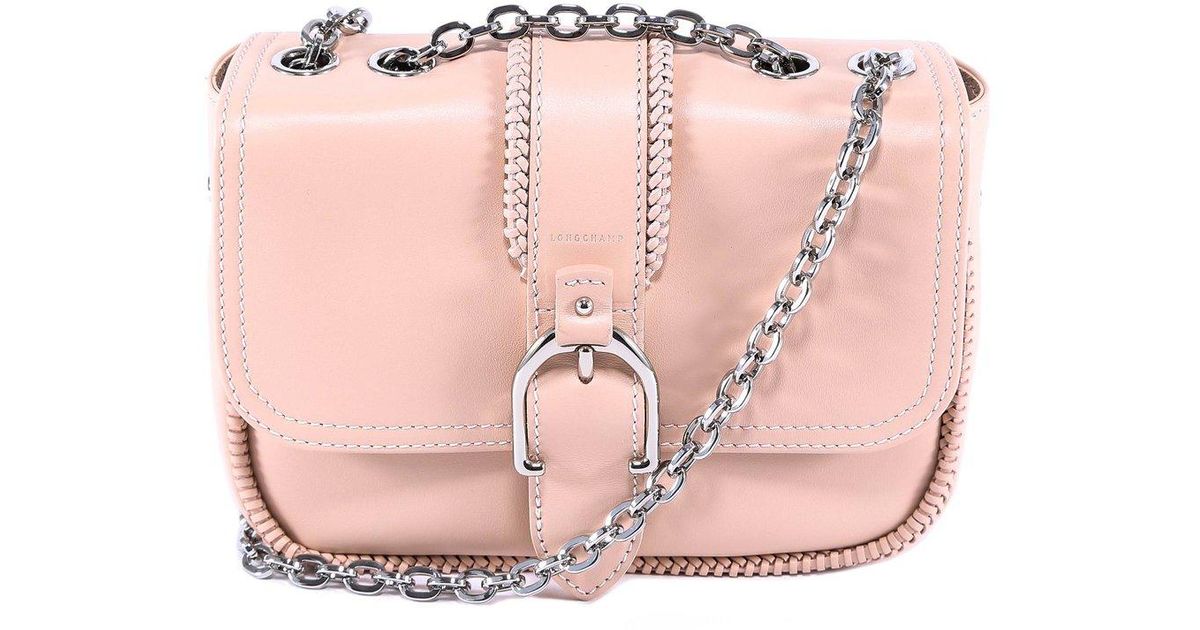 Longchamp Buckle Shoulder Bag in Pink | Lyst