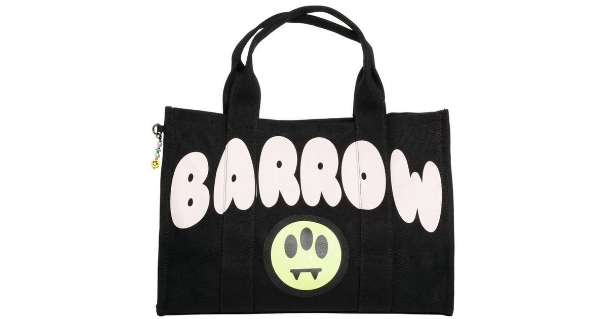 Barrow Logo Printed Keyring Attached Tote Bag in Black for Men | Lyst