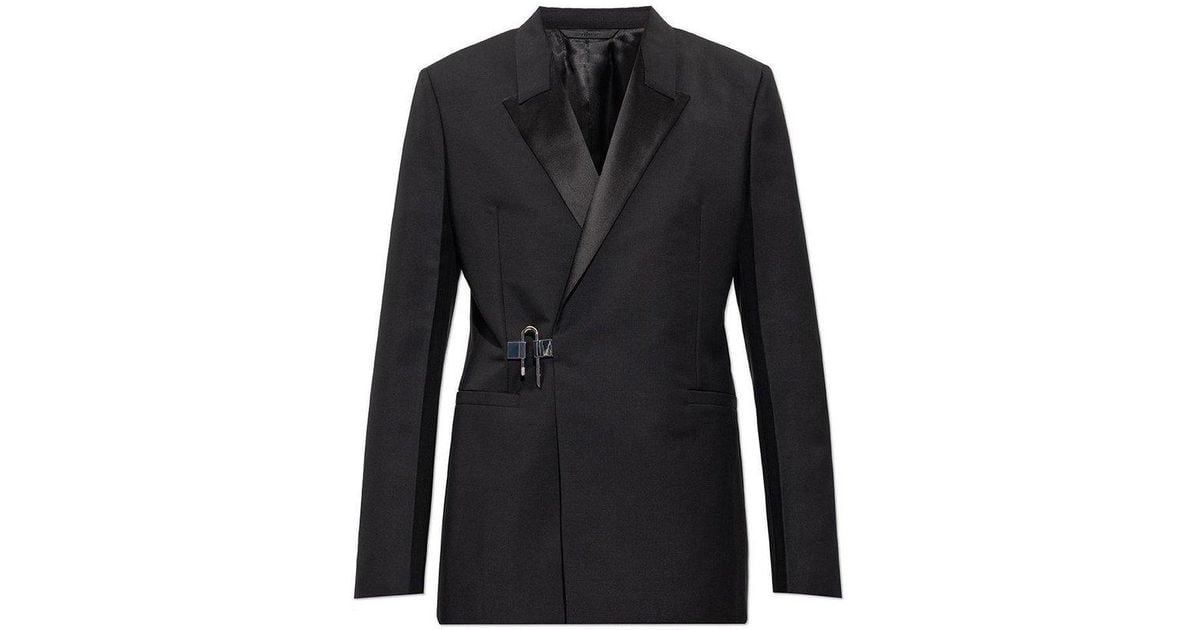 Givenchy U-lock Long-sleeved Blazer in Black for Men | Lyst