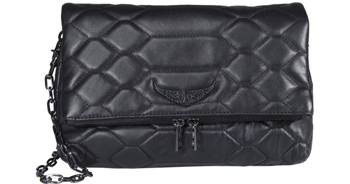 Zadig & Voltaire Rocky Xl Shoulder Bag in Black Lyst