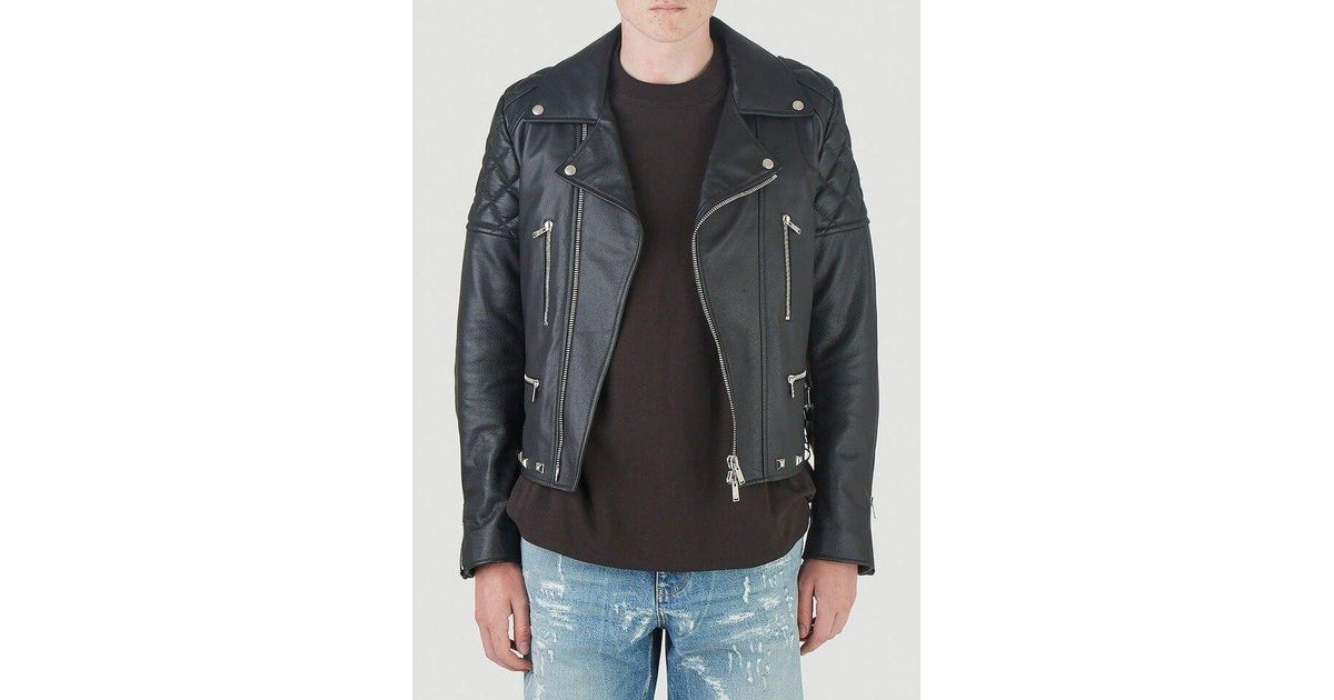 Mens Clothing Jackets Leather jackets Lanvin X Gallery Dept Save 9% Studded Biker Leather Jacket in Black for Men 