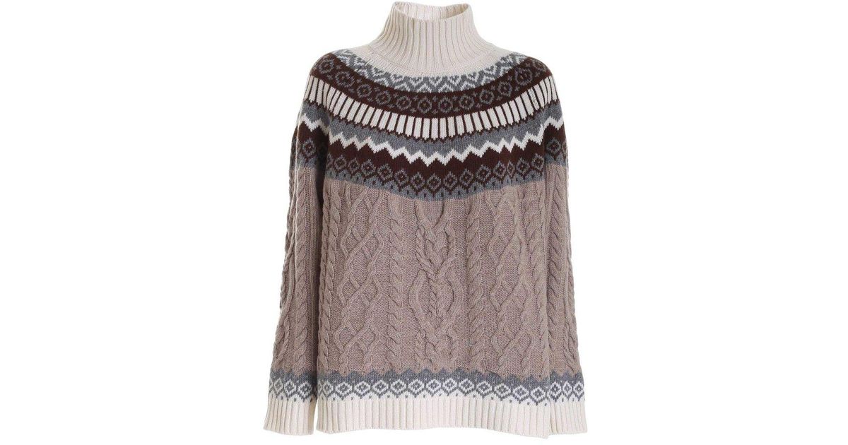 Maxmara Wool High Neck Sweater | Lyst