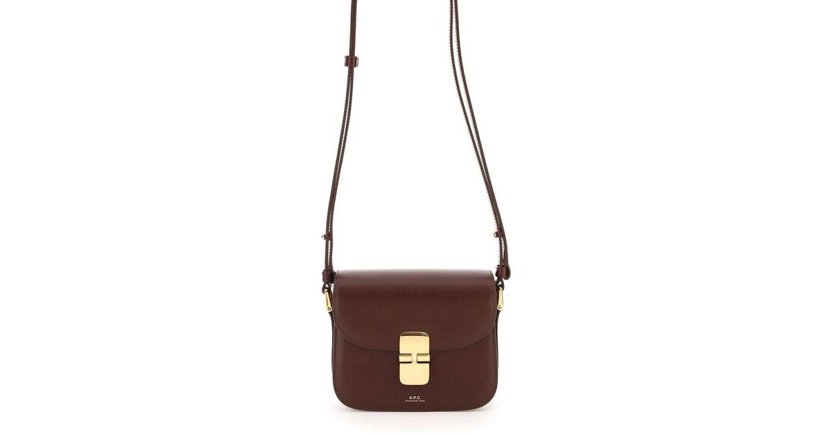 A.P.C. Leather Grace Logo Detailed Mini Crossbody Bag in Red Lyst Australia