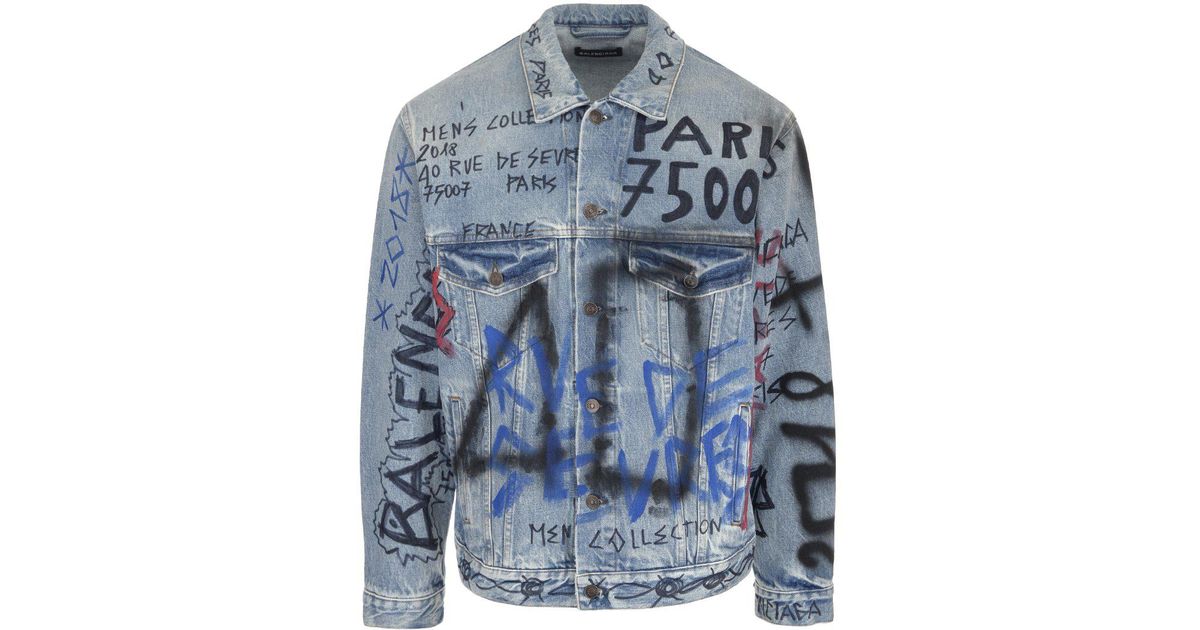 Balenciaga Graffiti Oversize Denim 