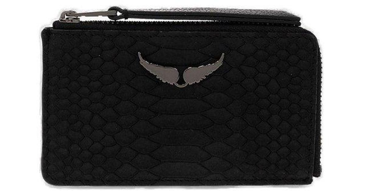 Zadig & Voltaire Card Case With Logo in Black | Lyst
