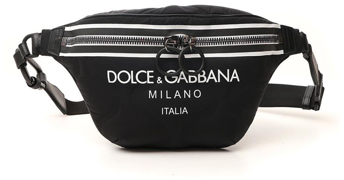 Dolce & Gabbana Synthetic Logo Fanny Pack in Black for Men - Lyst