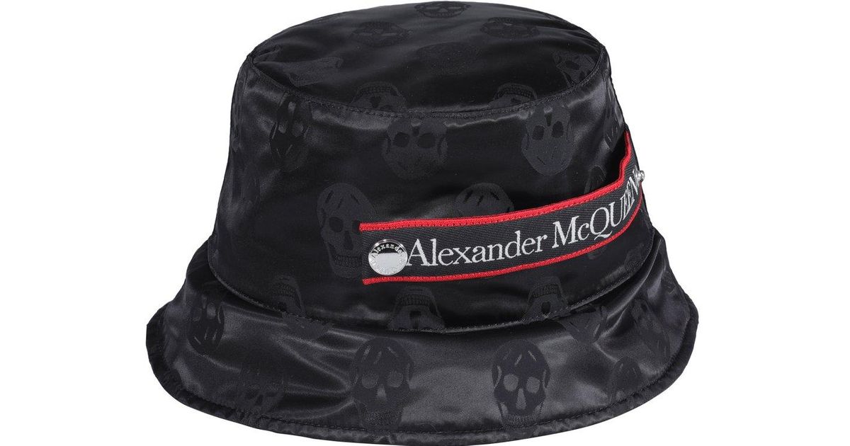 Logo Band Bucket Hat in Black for Men 