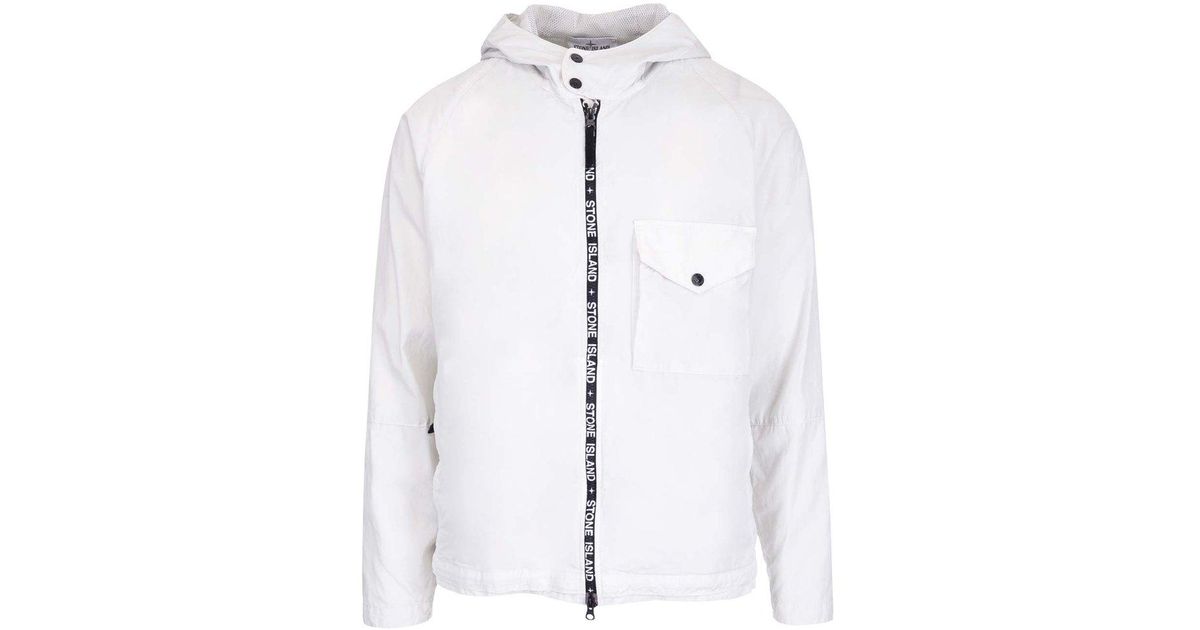 Stone Island Synthetic White Jacket for Men | Lyst UK