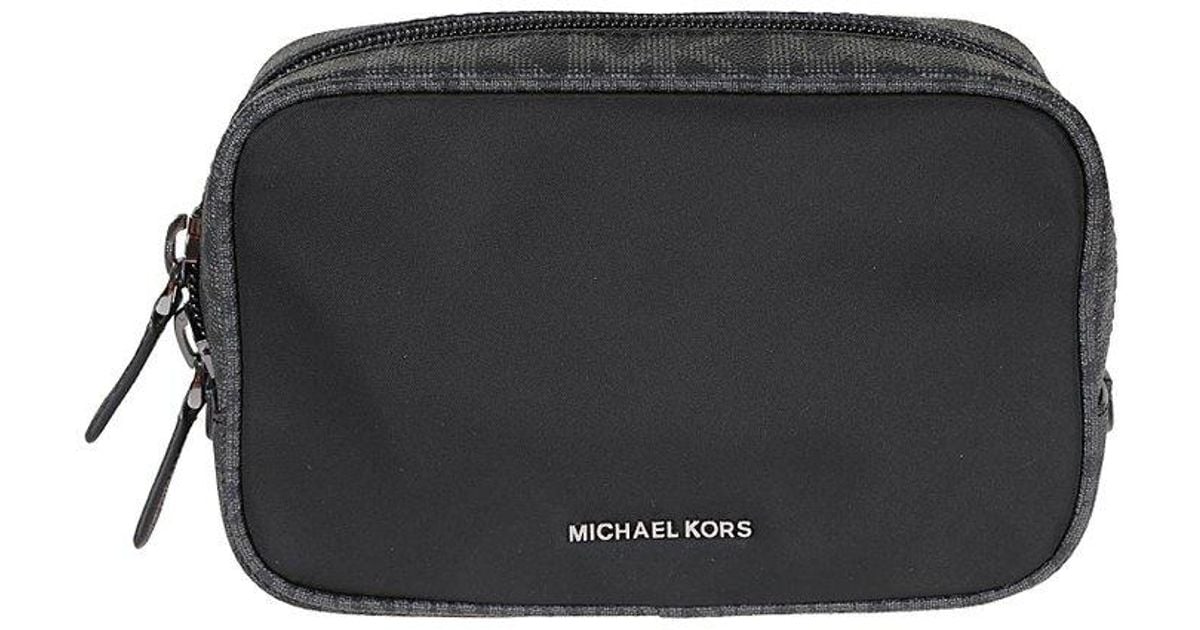Michael Kors Logo Plaque Detail Overnight Travel Bag in Black for Men Lyst