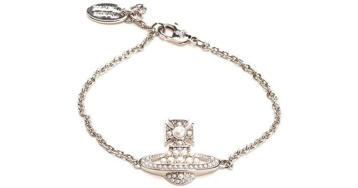Vivienne Westwood Embellished Bracelet in Metallic | Lyst