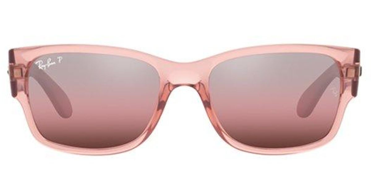 Ray-Ban Ray Ban Rectangular-frame Sunglasses in Pink | Lyst