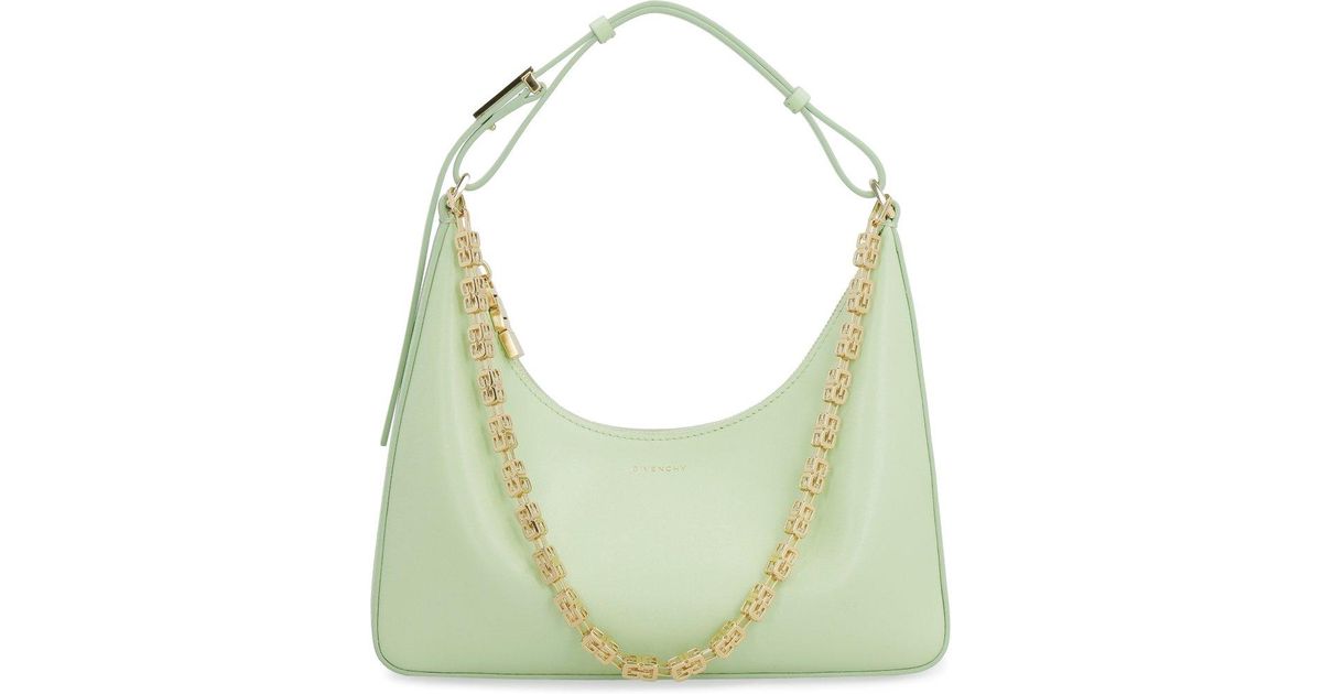Givenchy Moon Cut Out Leather Shoulder Bag in Green | Lyst