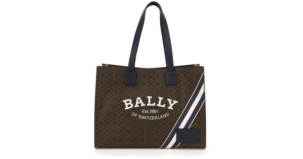 Bally Leather Crystalia Top-handle Tote Bag in Brown | Lyst Australia