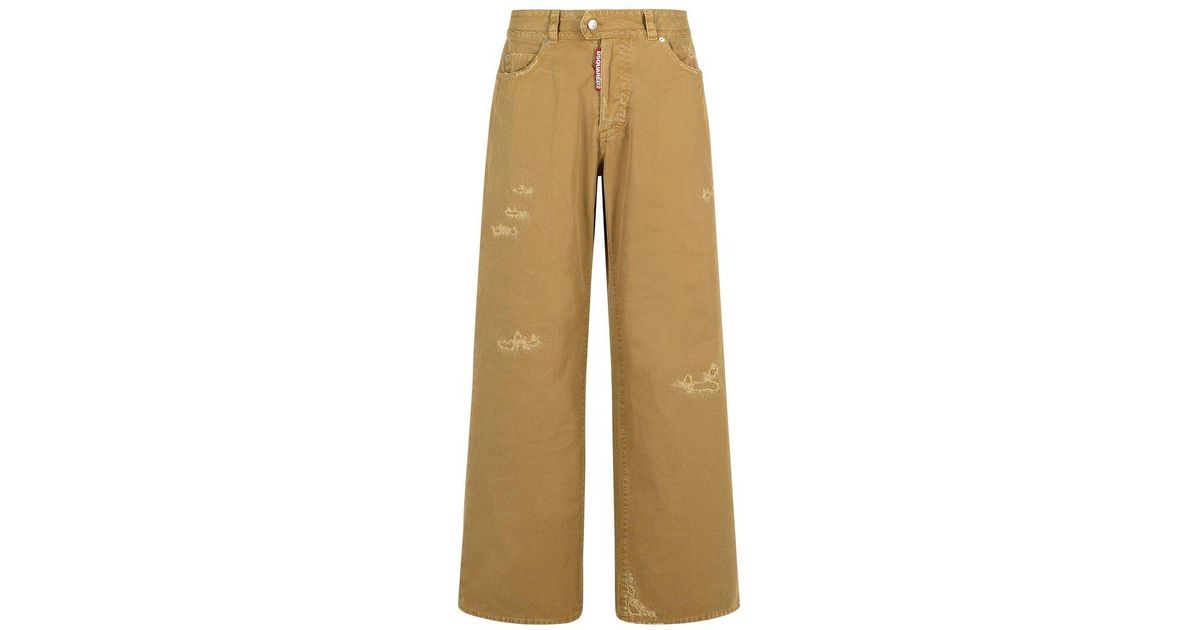 デニム・ジーパン Dsquared2 9 To 5 Distressed Low Rise Jeans DSQUARED2 9 To 5 Distressed Low Rise Jeans - Pants - BeyondStyle
