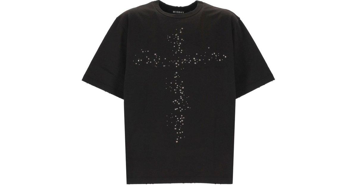 MISBHV Cross T-Shirt in Black for Men | Lyst Australia