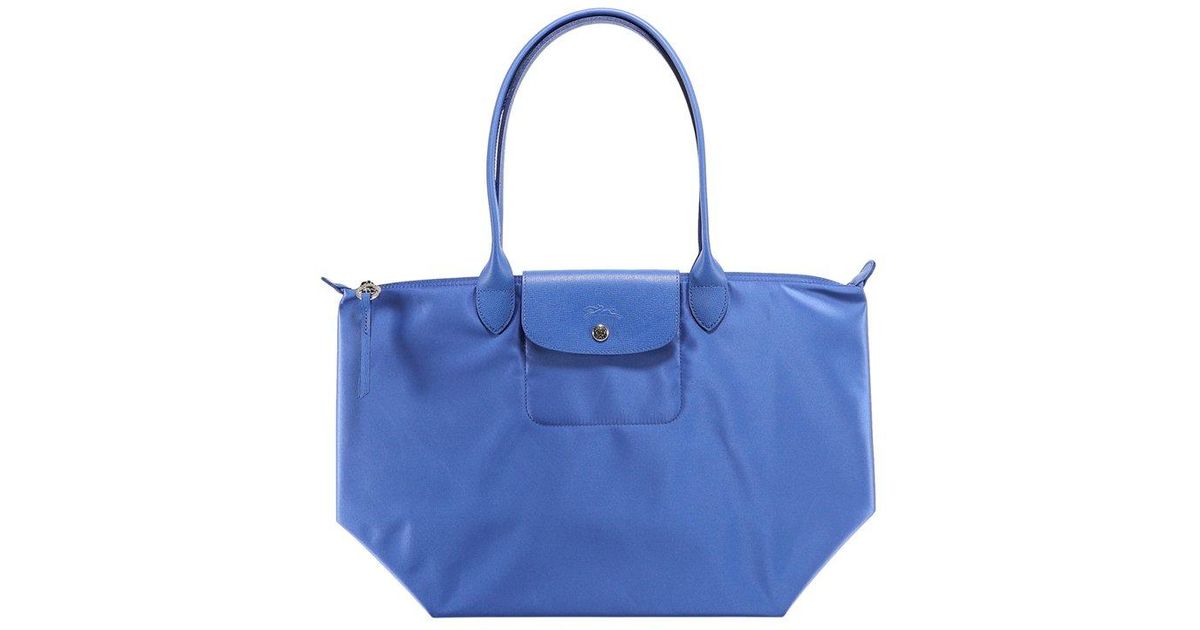 Longchamp Le Pliage Néo Large Shoulder Bag in Blue Lyst UK