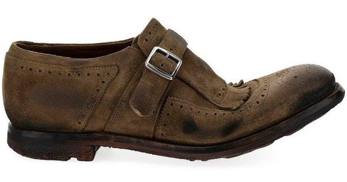 Church's Leather Monk Strap Shoes in Brown for Men - Lyst