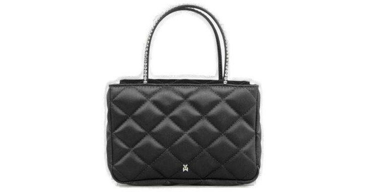 AMINA MUADDI Embellished Mini Top Handle Bag in Black Lyst