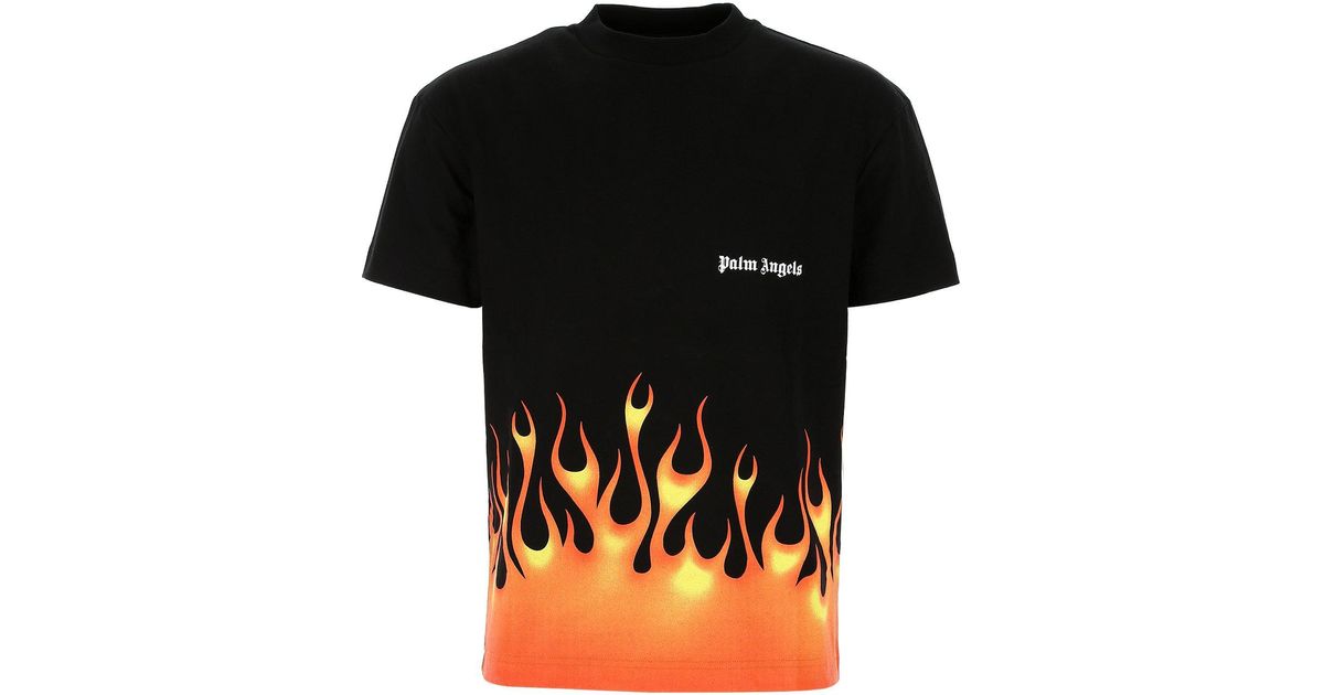 Palm Angels Doubled Logo Crewneck T-shirt Black