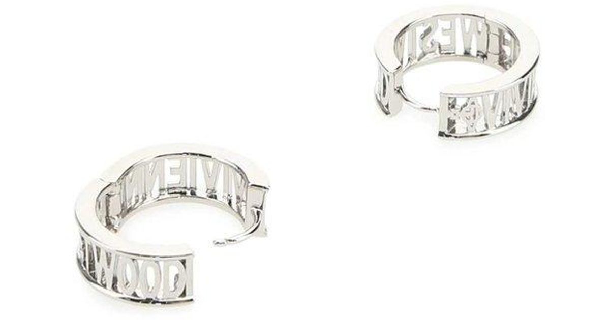 Vivienne Westwood Westminster Hoop Earrings in White Lyst