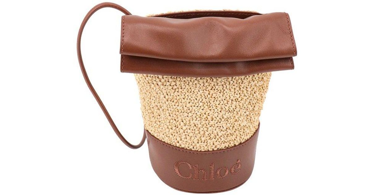 Chloé Micro Sense Bucket Bag in Brown | Lyst