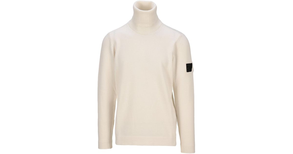 stone island white turtleneck