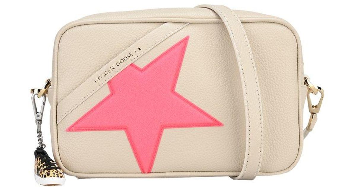Golden Goose Star Patch Zipped Shoulder Bag in White | Lyst