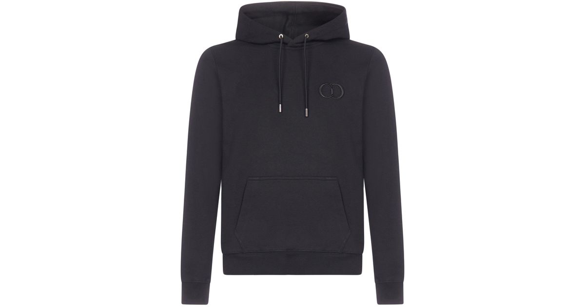 Dior Cd Icon Hooded Sweatshirt in Black for Men | Lyst UK