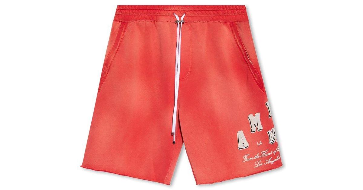 Amiri Shorts With Logo in Red for Men Lyst Canada