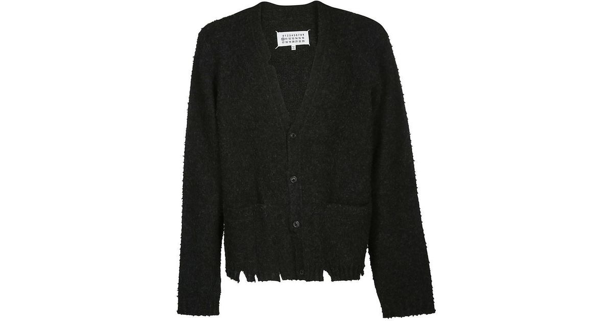 maison margiela distressed cardigan