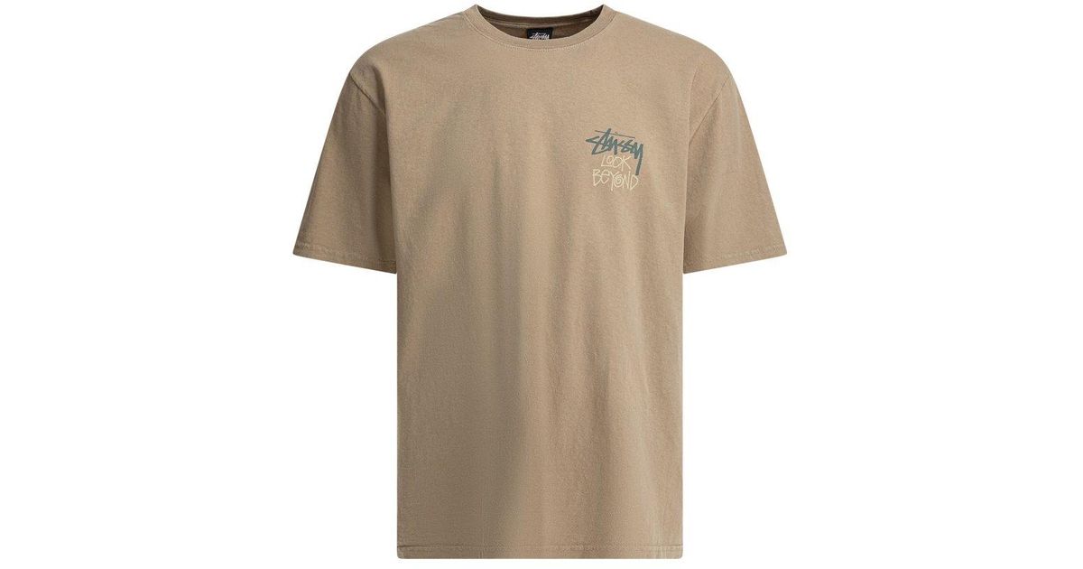 【Stussy】 Look Beyond Pigment Dyed T-Shirt Natural Look Beyond Pigment Dyed T-Shirt – Premier
