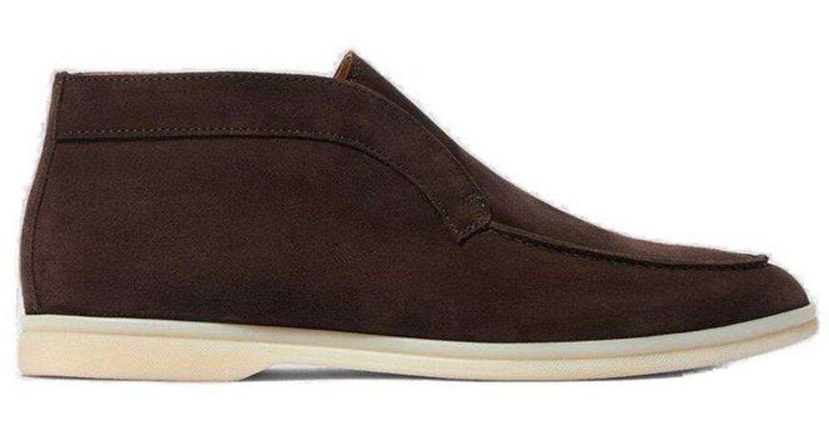 SCAROSSO Leonardo Round-Toe Ankle Boots in Brown for Men | Lyst