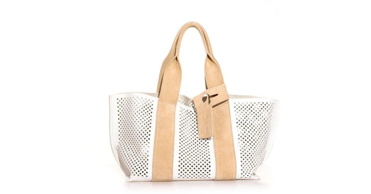 Pedro Garcia The Perfed Tote Bag in Natural | Lyst